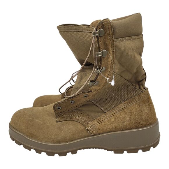 Belleville ASTM F2413-11 Tan Steel Toe Vibram Combat Boots Sz 12R Made In USA main image 2